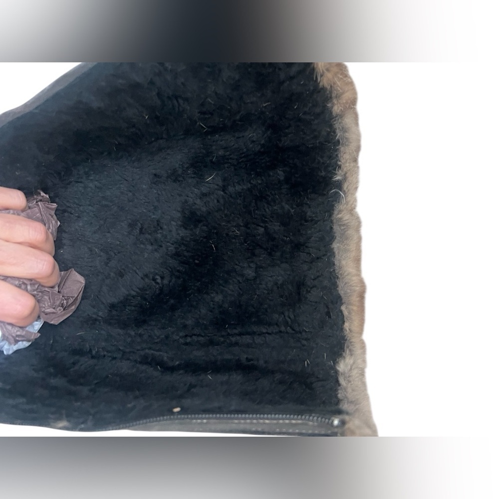Knee high leather fur boots - Picture 6 of 8